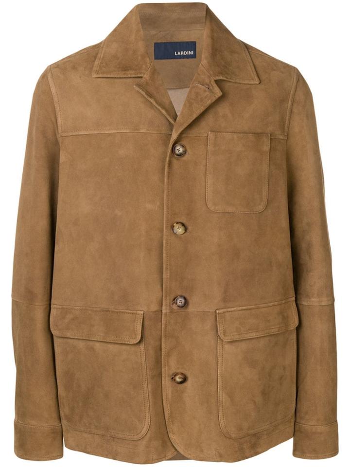 Lardini Suede Jacket - Brown