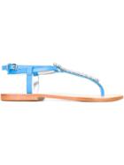 Dsquared2 Embellished Sandals, Women's, Size: 36, Blue, Leather