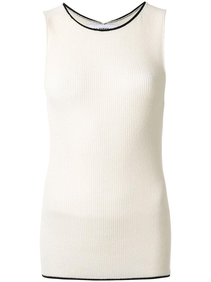 Partow Ribbed Knit Vest - Yellow