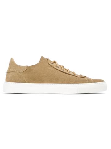 Hypnotic Yellow Classic Lace-up Sneakers, Men's, Size: 43, Brown, Leather/suede/rubber