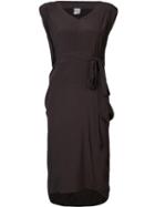 Malia Mills Tie Waist Midi Dress, Women's, Size: 12, Green, Silk/spandex/elastane