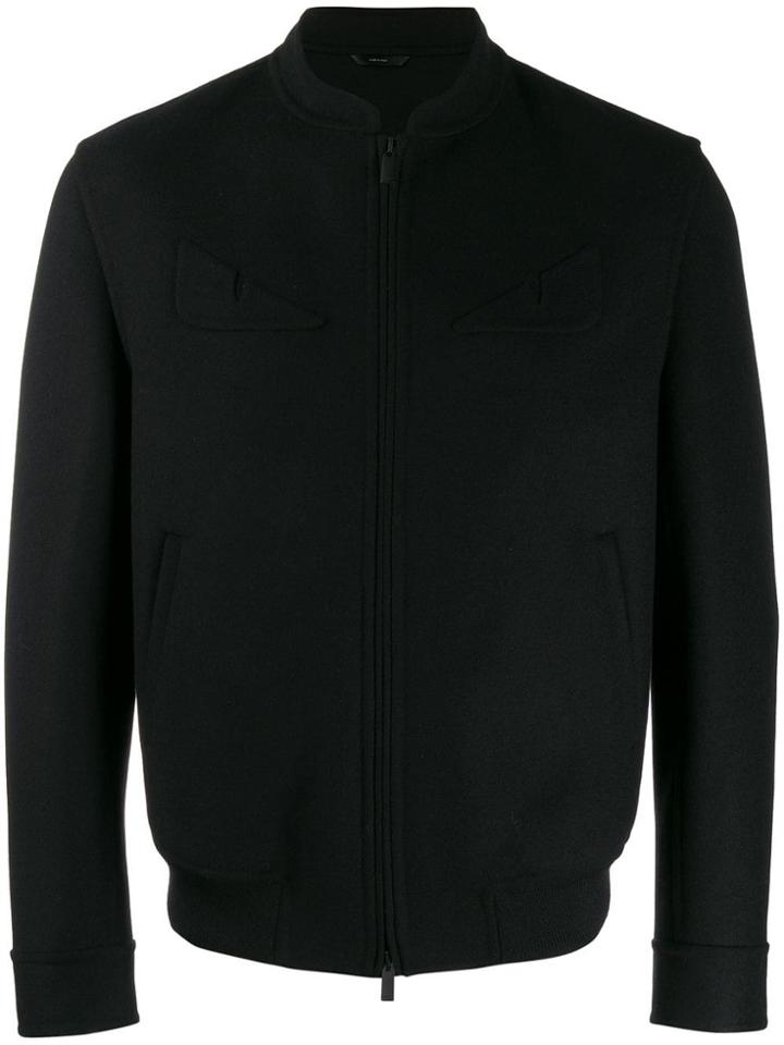 Fendi Slim Fit Bomber Jacket - Black