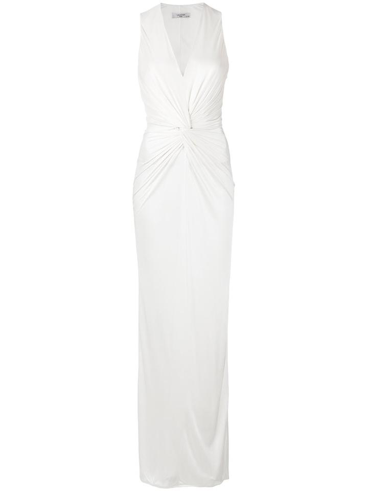 Lanvin - Twist Front Gown - Women - Viscose - 38, White, Viscose