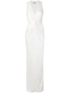 Lanvin - Twist Front Gown - Women - Viscose - 38, White, Viscose