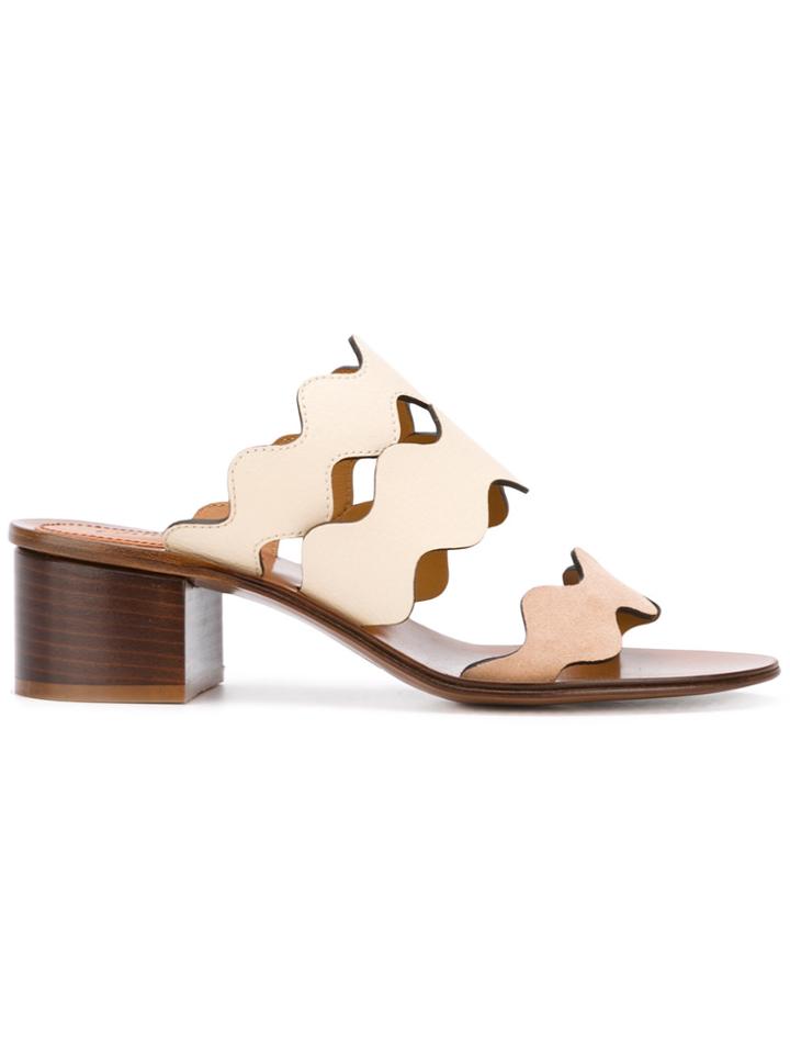 Chloé Lauren Mule Sandals - Nude & Neutrals