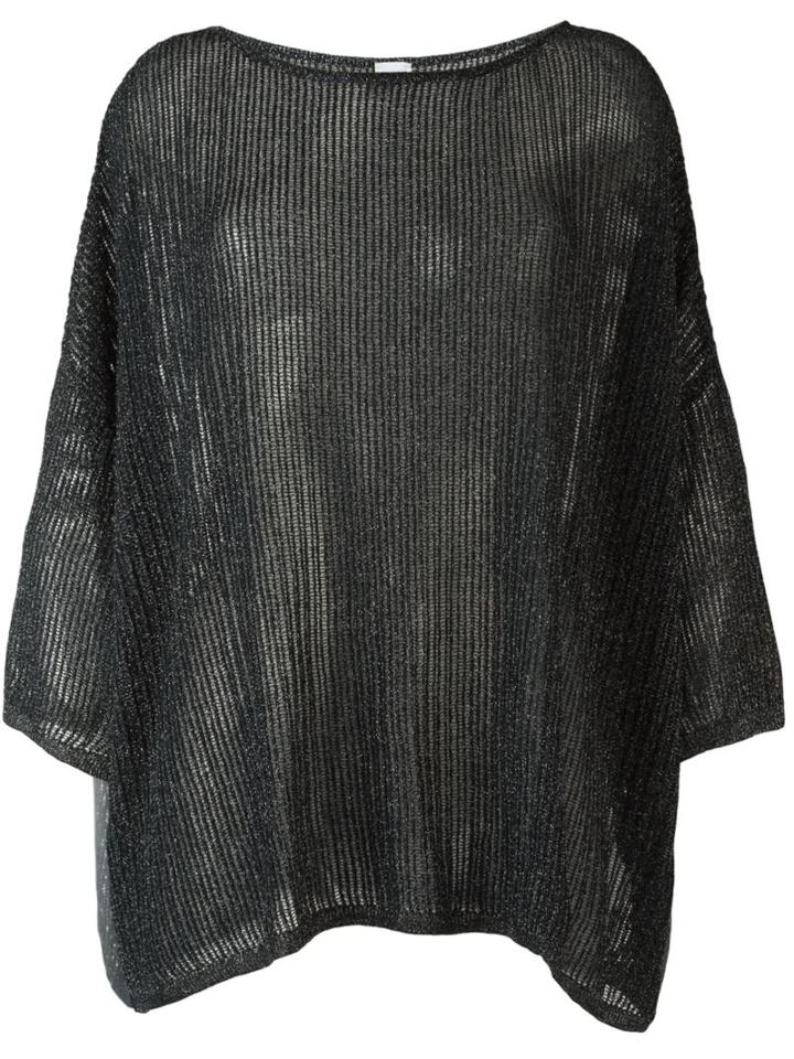 M Missoni Loose Fit Knitted Top, Women's, Size: Medium, Blue, Polyamide/metallic Fibre