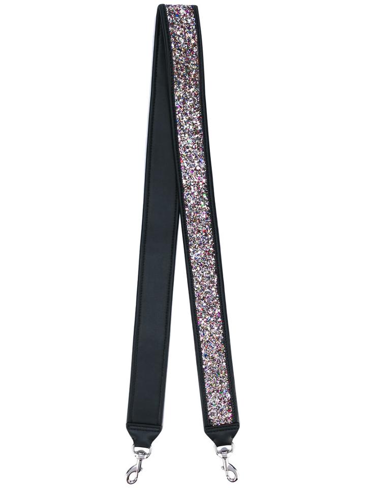 Rebecca Minkoff - Detachable Glitter Bag Strap - Women - Leather - One Size, Black, Leather