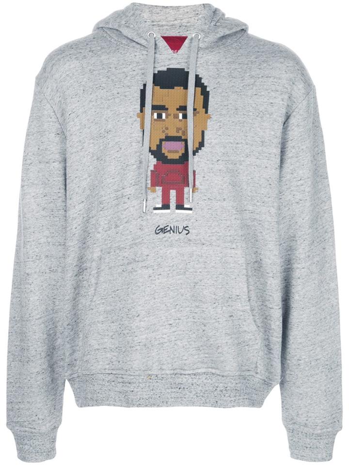 Mostly Heard Rarely Seen 8-bit Genius Print Hoodie - Grey