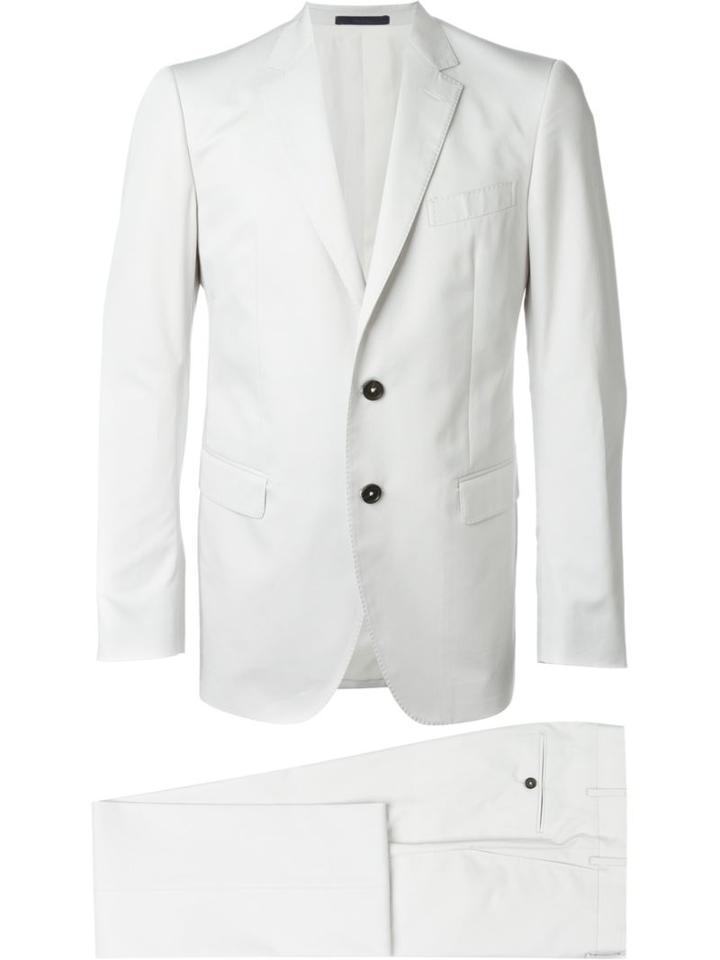 Lanvin Attitude Two-piece Suit, Men's, Size: 50, Grey, Cotton/viscose