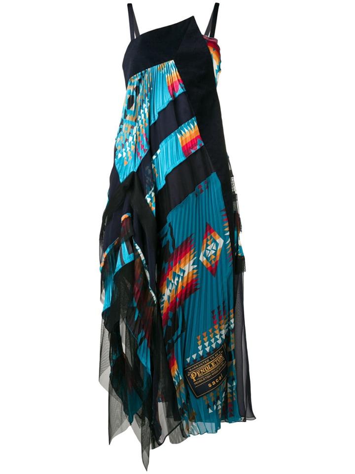 Sacai Southwest-inspired Dress - Blue