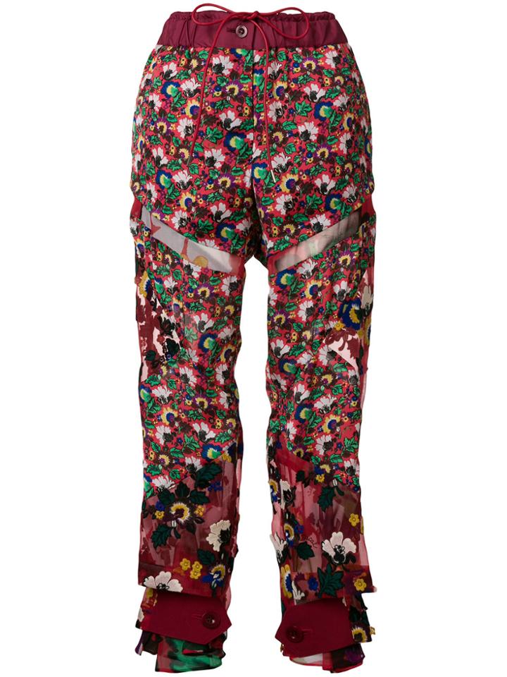Sacai Floral Track Trousers - Multicolour