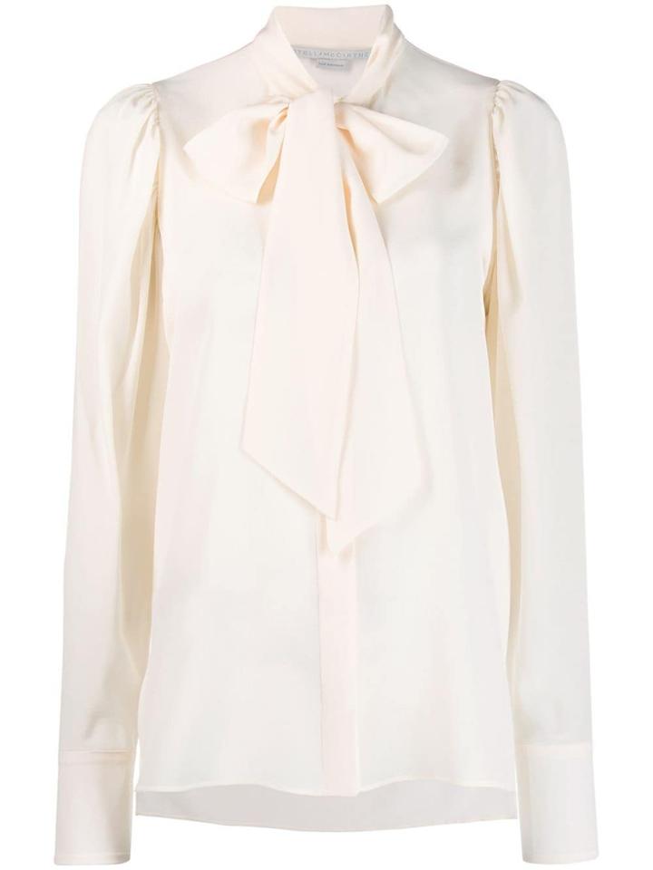 Stella Mccartney Pussy Bow Blouse - Neutrals