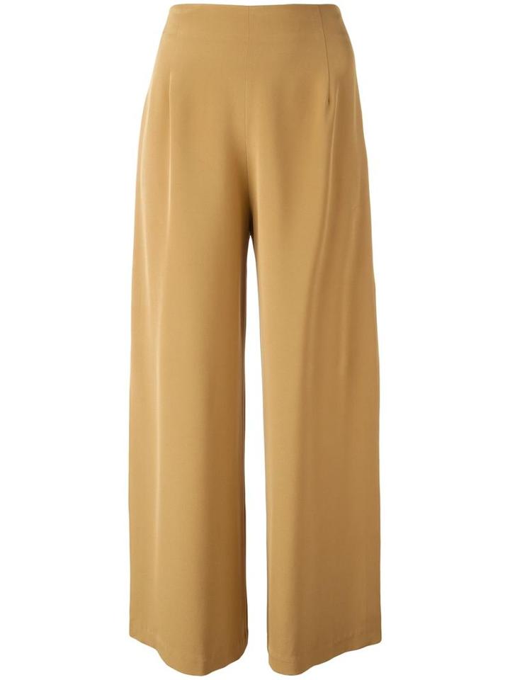 Catherine Quin Super Wide Trousers, Women's, Size: 4, Nude/neutrals, Silk