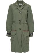 Kolor Belted Military Coat - Green