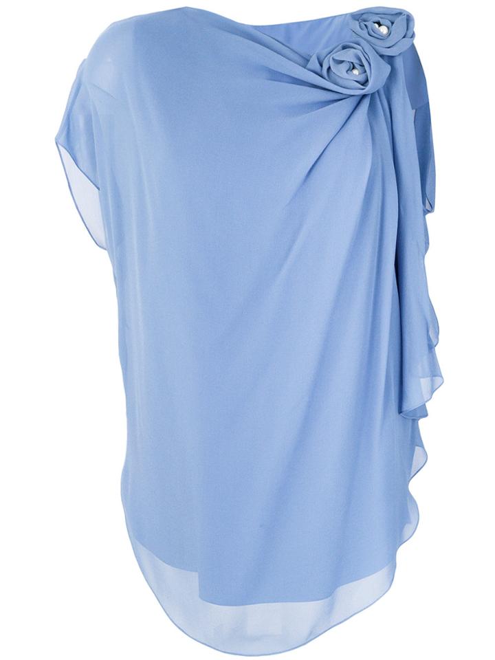 Lanvin Floral Twist Blouse - Blue
