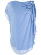 Lanvin Floral Twist Blouse - Blue