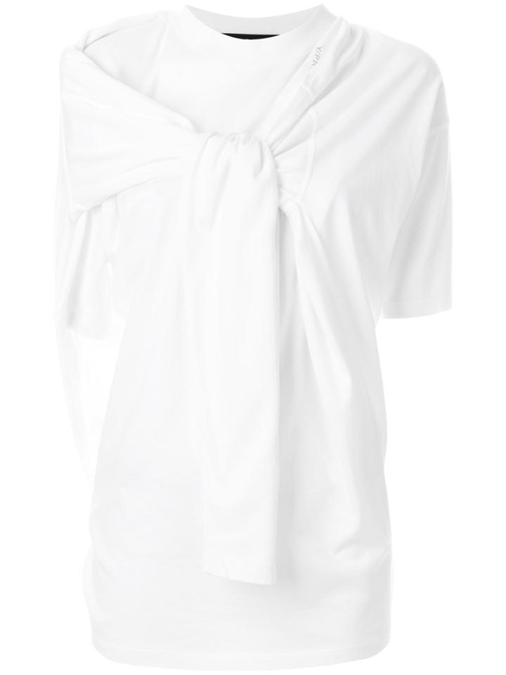 Y / Project Tied Front T-shirt - White