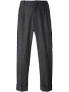 Pence Cropped Tailored Trousers, Men's, Size: 46, Black, Silk/spandex/elastane/virgin Wool