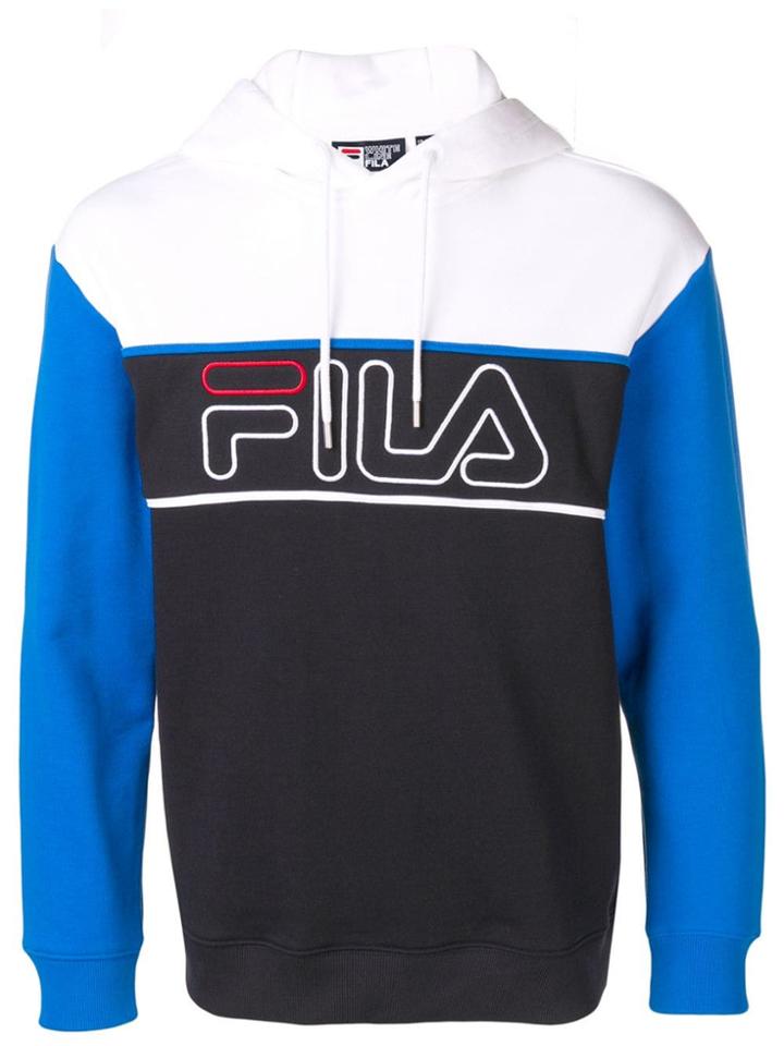 Fila Colour Block Hoodie - White