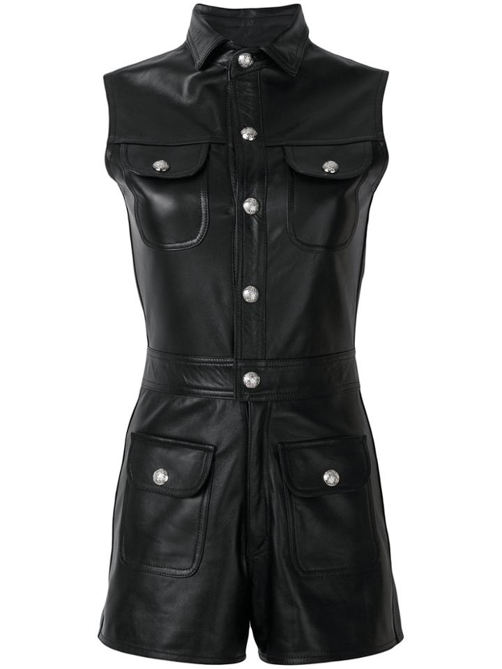 Manokhi Pop Fastened Playsuit - Black