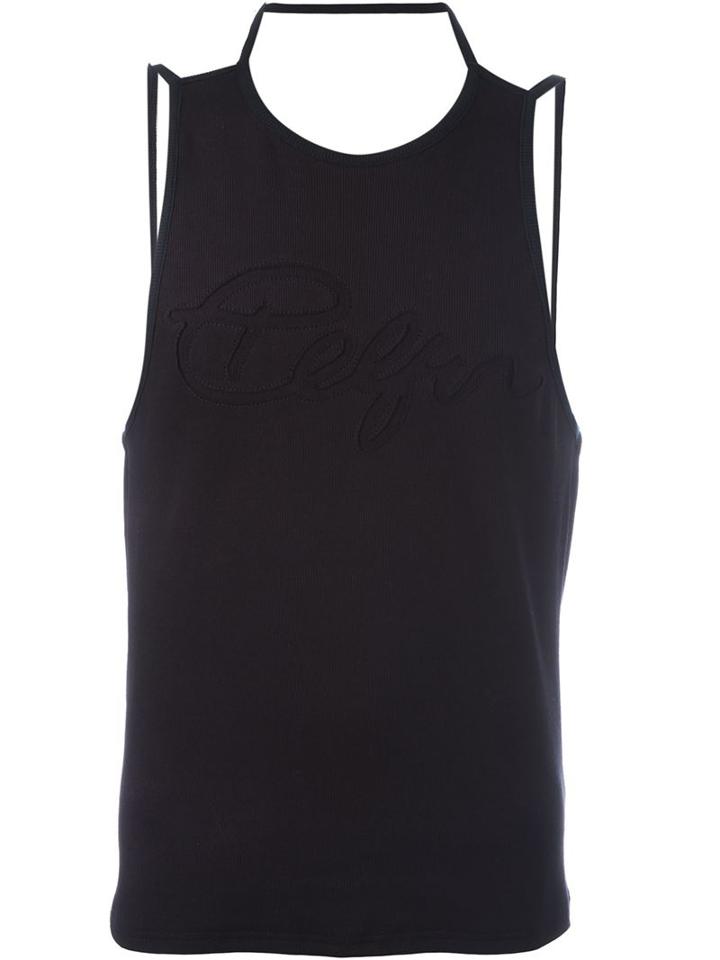 Telfar Open Back Tank Top, Adult Unisex, Size: M, Black, Cotton/spandex/elastane