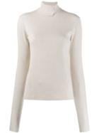 System Ribbed Knit Roll Neck Sweater - Neutrals