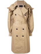 J Koo Double-breasted Trench Coat - Brown