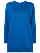 Paco Rabanne Zipped Elongated Jumper - Blue