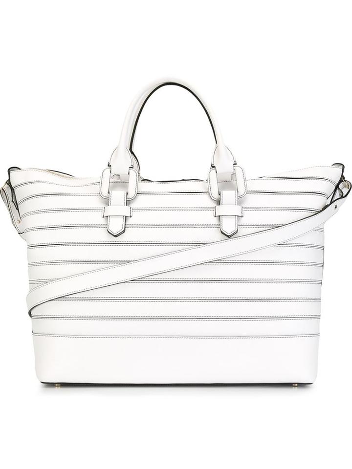 Giorgio Armani Large Striped Tote Bag