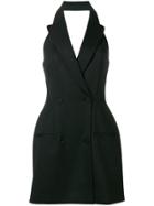 Sara Battaglia Halterneck Mini Dress - Black