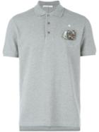Givenchy Monkey Brothers Print Polo Shirt, Men's, Size: Xs, Grey, Cotton