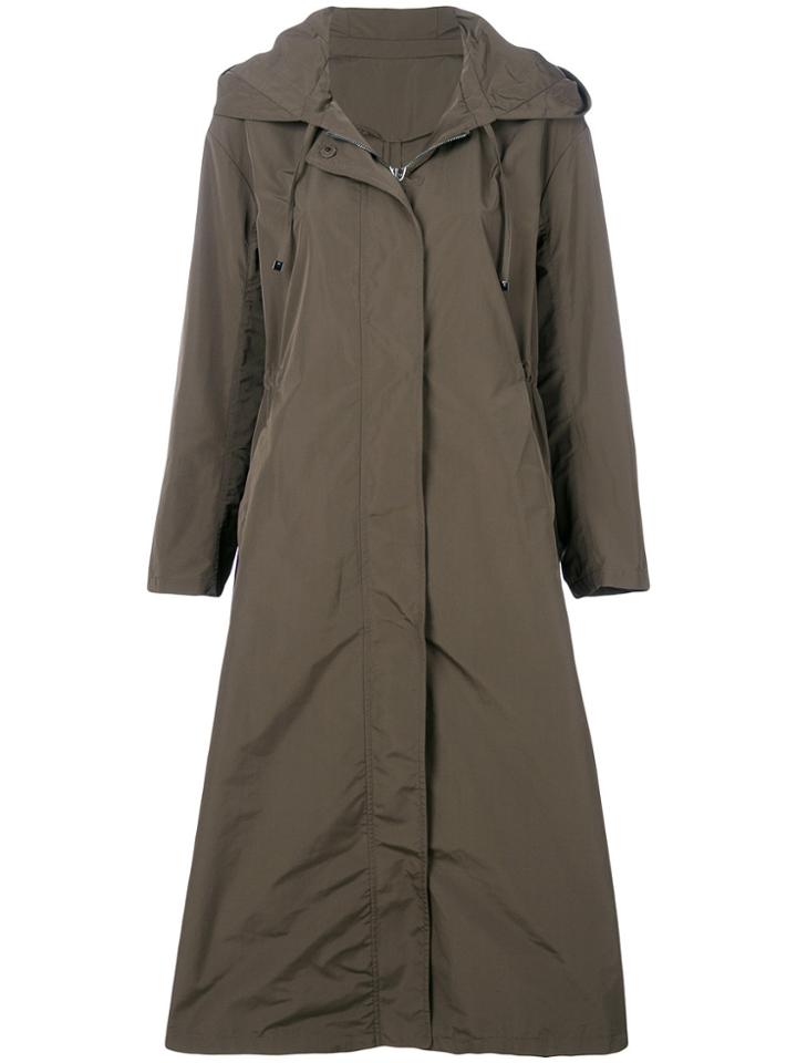 's Max Mara Long Flared Parka Coat - Green