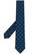 Barba Floral Print Tie - Blue