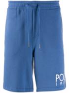 Polo Ralph Lauren Logo Print Track Shorts - Blue