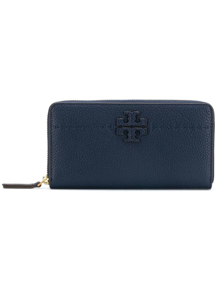Tory Burch Zip Around Wallet - Blue