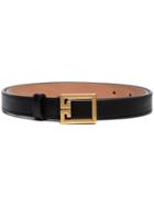 Givenchy Black Double G Thin Leather Belt