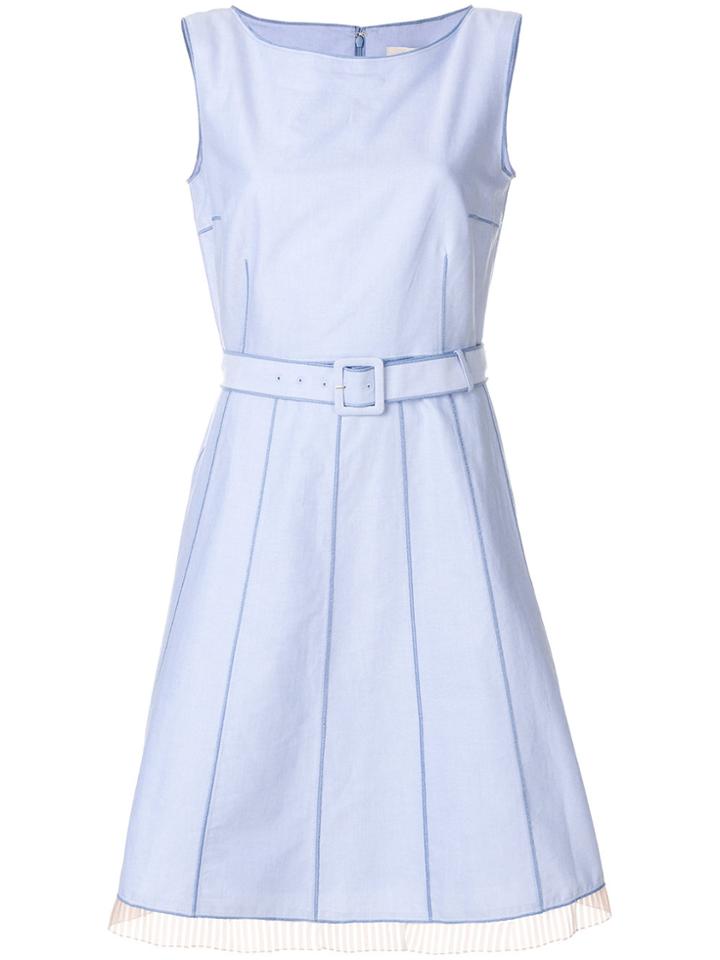 Marc Jacobs Chambray Flared Dress - Blue