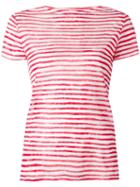 Majestic Filatures Striped Shortsleeved T-shirt, Women's, Size: Iv, White, Linen/flax