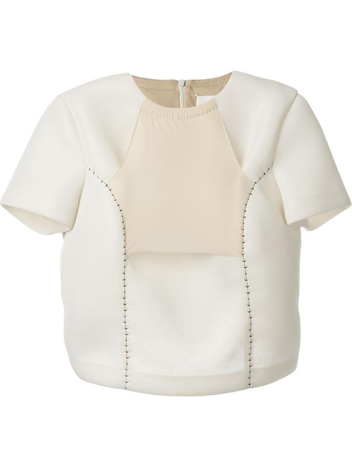 Maison Margiela Stitch Seam Top, Women's, Size: 42, Nude/neutrals, Polyamide/polyester/spandex/elastane