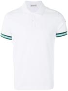 Moncler Striped Trim Polo Shirt - White