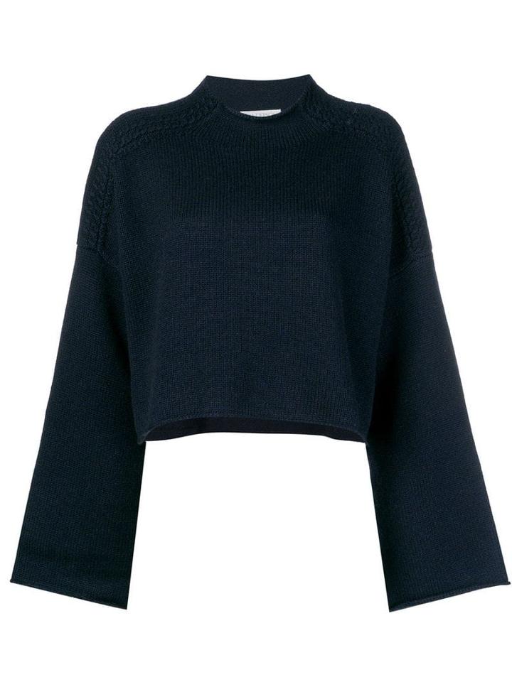 Jw Anderson Navy Shoulder Cable Detail Jumper - Blue