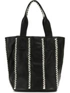 Mara Mac Contarst Stitching Tote Bag - Black