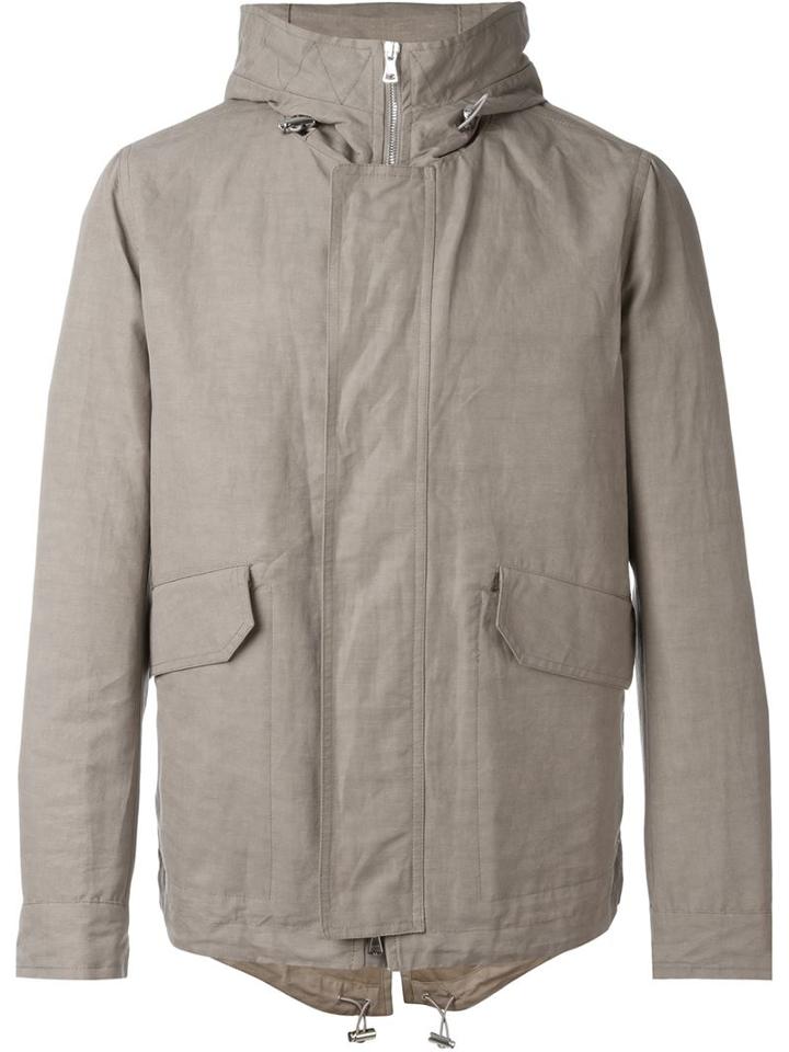 Eleventy Lightweight Hooded Jacket, Men's, Size: Xxl, Nude/neutrals, Cotton/linen/flax