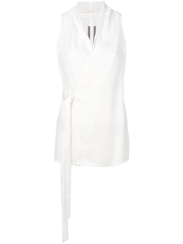 Rick Owens Tie Waist Blouse - White