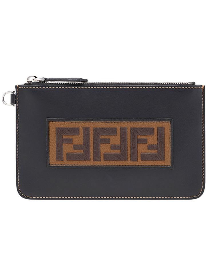 Fendi Logo Pouch - Black