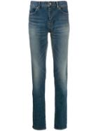 Saint Laurent Faded Slim Jeans - Blue