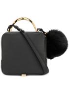 The Volon Pom Pom Shoulder Bag - Black