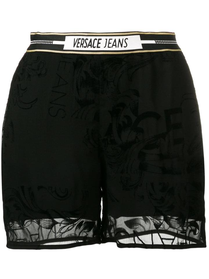 Versace Jeans Patterned Shorts - Black