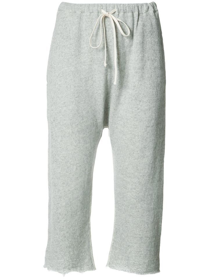 R13 Cropped Track Trousers, Women's, Size: Small, Grey, Cotton