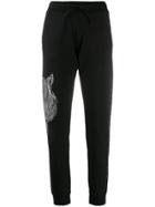 Plein Sport Embellished Tiger Track Pants - Black